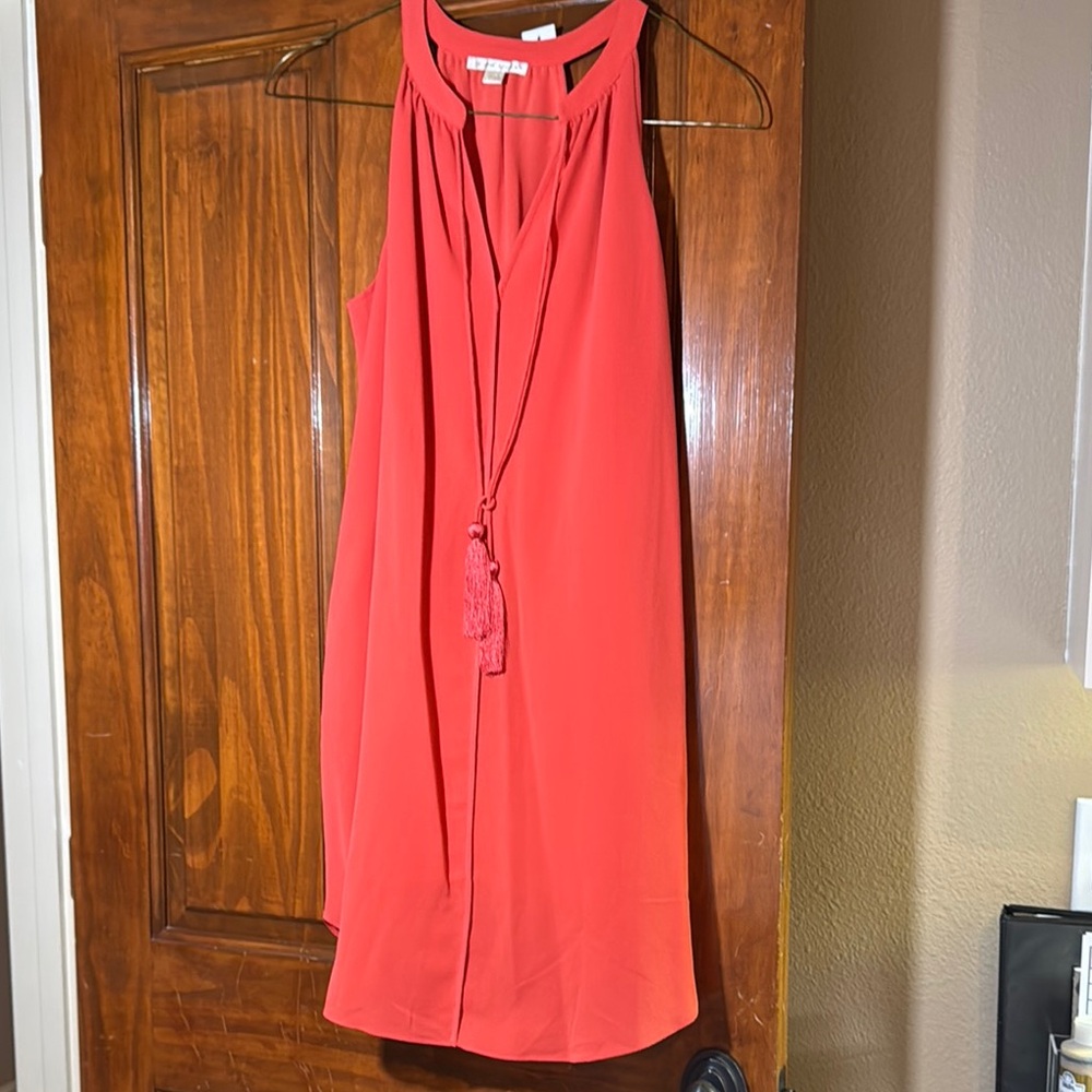 Sugarlips Orange Halter Midi Sundress